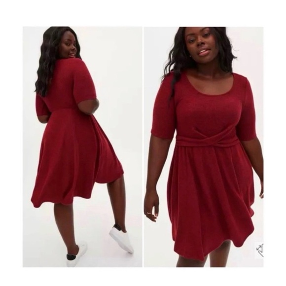 torrid Dresses & Skirts - TORRID Red Sweater Dress Size